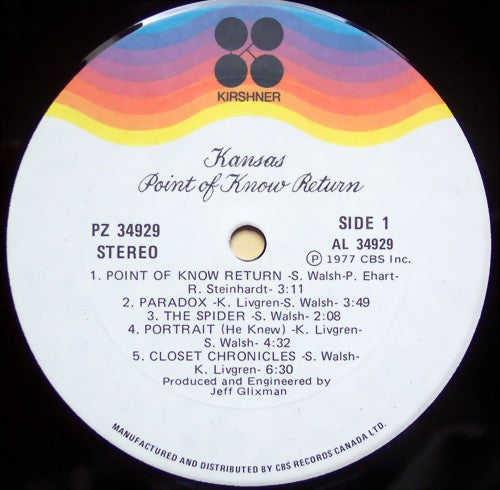 Kansas (2) : Point Of Know Return (LP, Album)