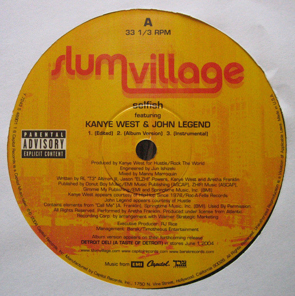 Slum Village : Selfish (12")