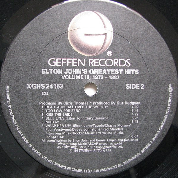 Elton John : Greatest Hits Volume III 1979-1987 (LP, Comp)