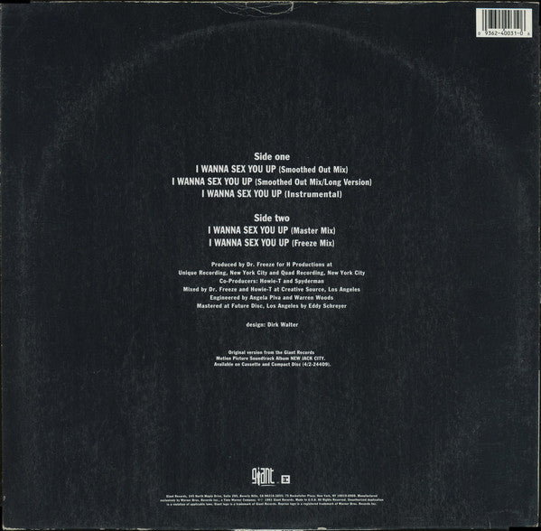 Color Me Badd : I Wanna Sex You Up (12", Maxi, SRC)