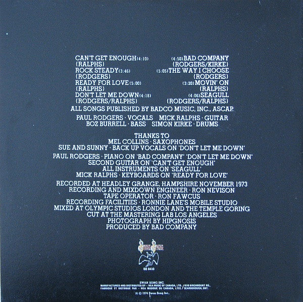 Bad Company (3) : Bad Co (LP, Album, Gat)