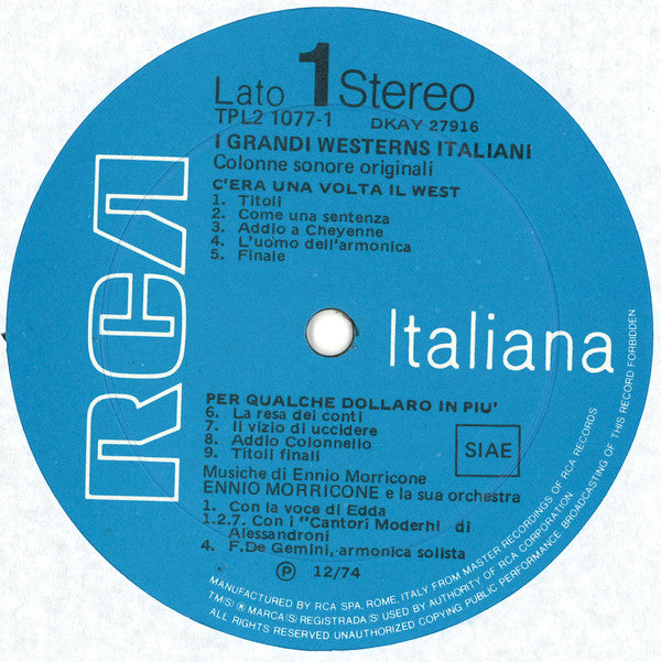 Ennio Morricone : I Grandi Westerns Italiani (2xLP, Comp)