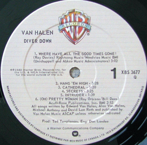 Van Halen : Diver Down (LP, Album)