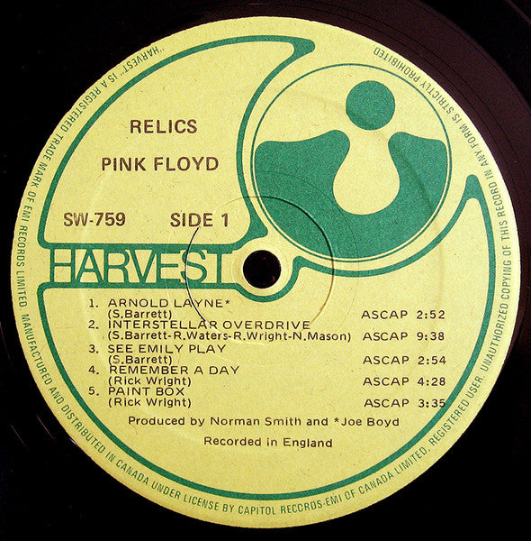 Pink Floyd : Relics - A Bizarre Collection Of Antiques & Curios (LP, Comp)