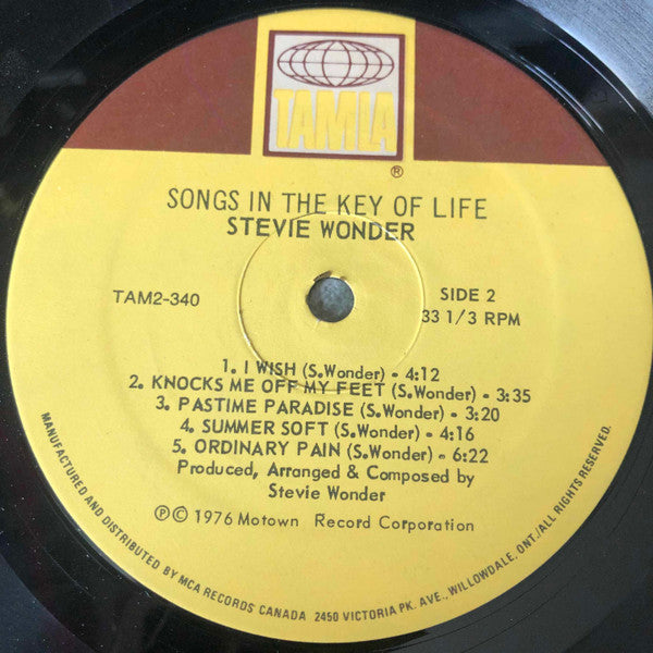 Stevie Wonder : Songs In The Key Of Life (2xLP)
