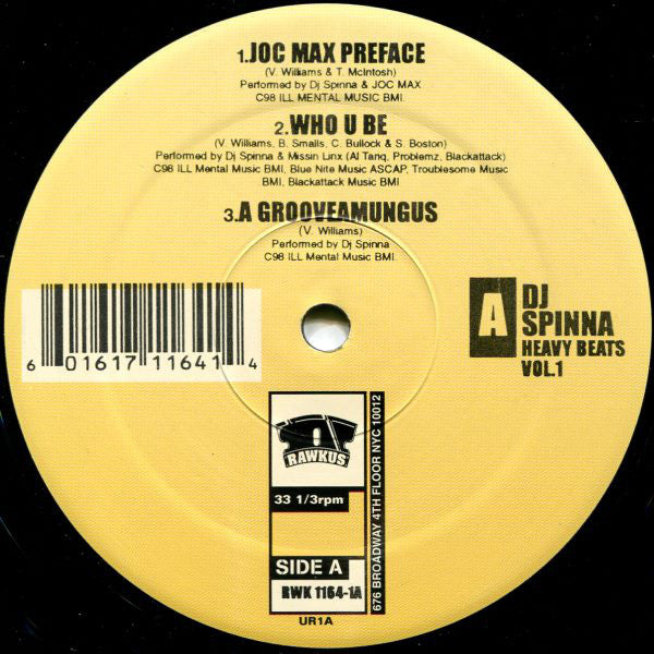 DJ Spinna : Heavy Beats Volume 1 (2xLP, Album)