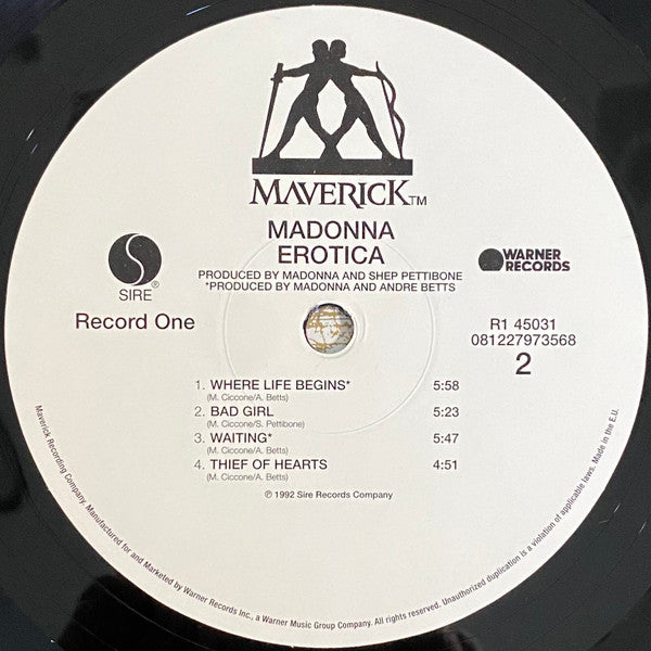 Madonna : Erotica (2xLP, Album, RE, RP, Gat)