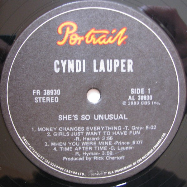 Cyndi Lauper : She's So Unusual (LP, Album)