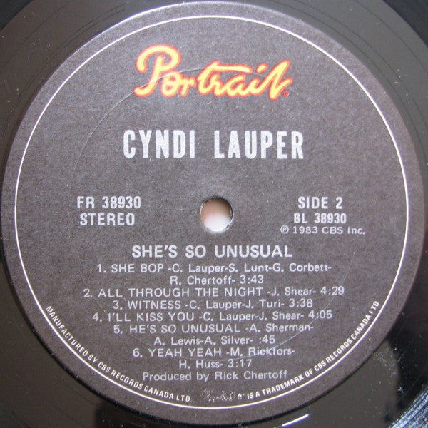 Cyndi Lauper : She's So Unusual (LP, Album)
