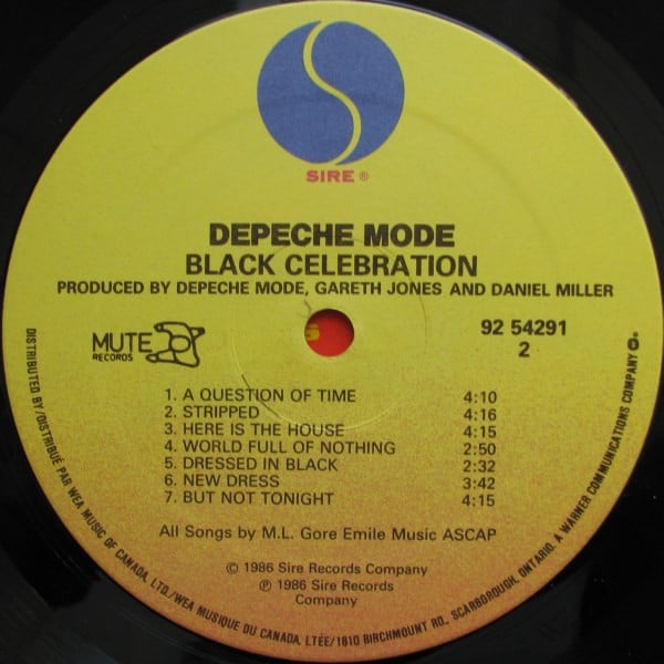 Depeche Mode : Black Celebration (LP, Album, Emb)