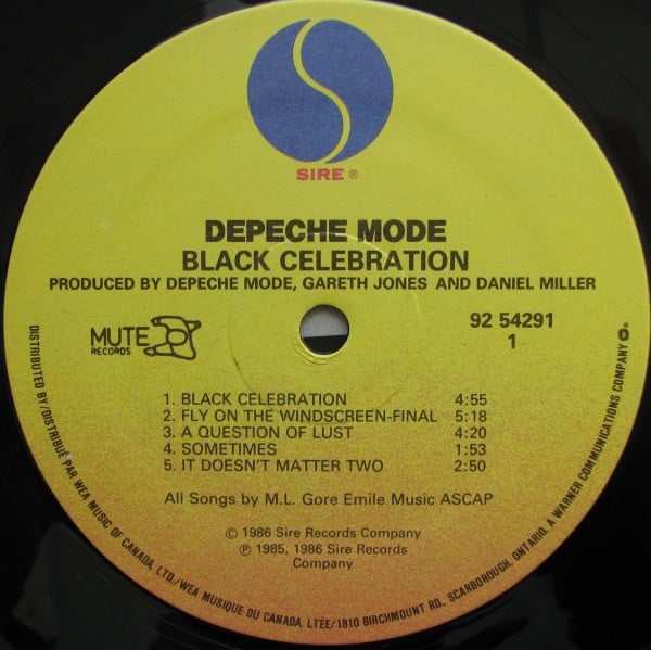 Depeche Mode : Black Celebration (LP, Album, Emb)