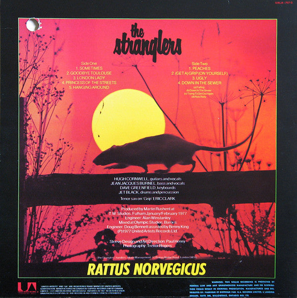 The Stranglers : Stranglers IV (Rattus Norvegicus) (LP, Album, RE)