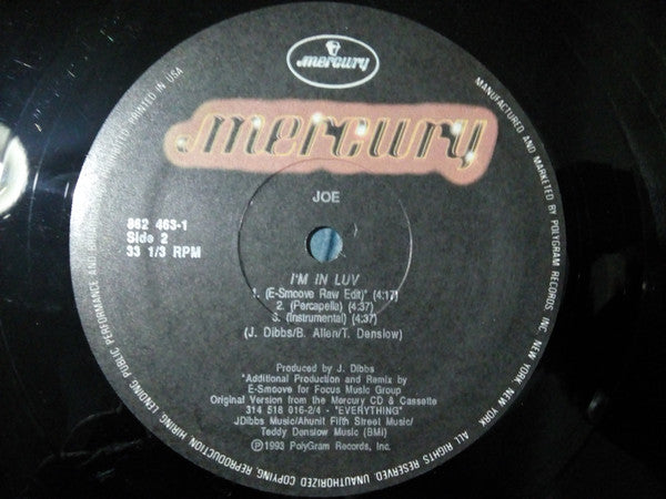 Joe : I'm In Luv (12")