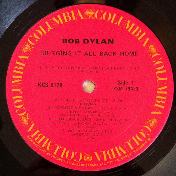 Bob Dylan : Bringing It All Back Home (LP, Album, RE)