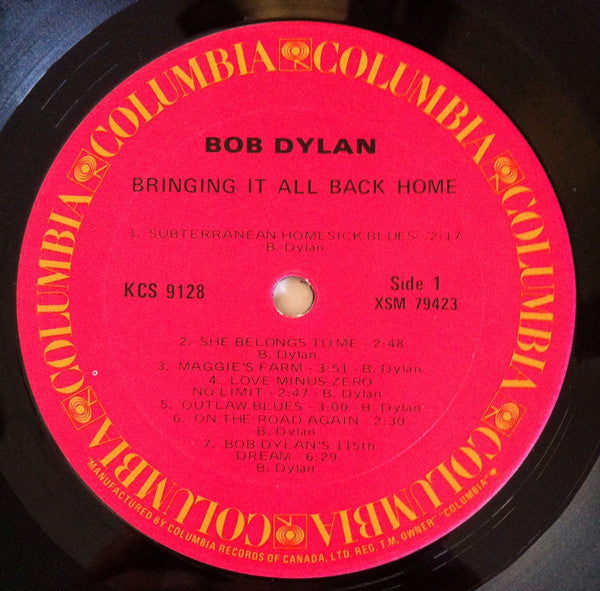 Bob Dylan : Bringing It All Back Home (LP, Album, RE)