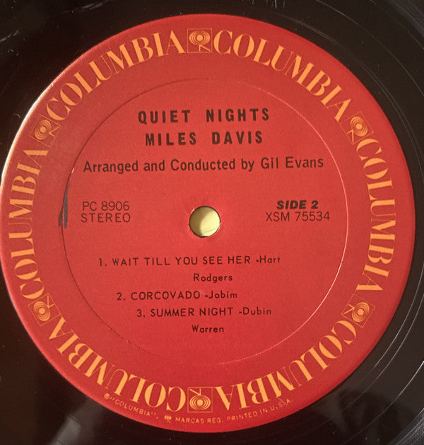 Miles Davis : Quiet Nights (LP, Album, Ter)