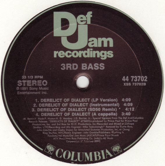 3rd Bass : Pop Goes The Weasel (12", Single)