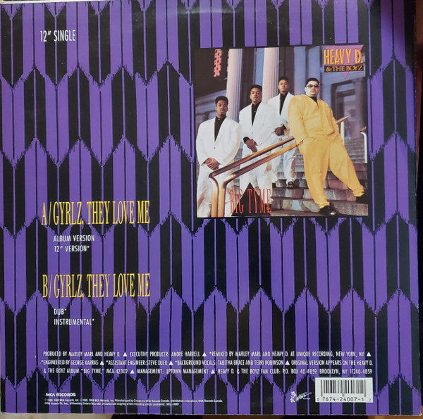 Heavy D. & The Boyz : Gyrlz, They Love Me (12")