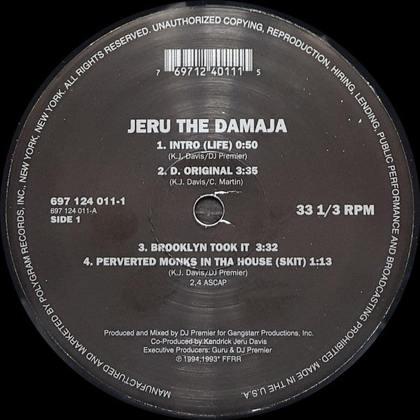 Jeru The Damaja : The Sun Rises In The East (2xLP, Album, RE)