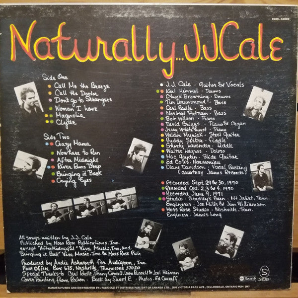 J.J. Cale : Naturally (LP, Album, RE)