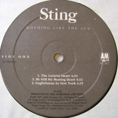 Sting : ...Nothing Like The Sun (2xLP, Album)