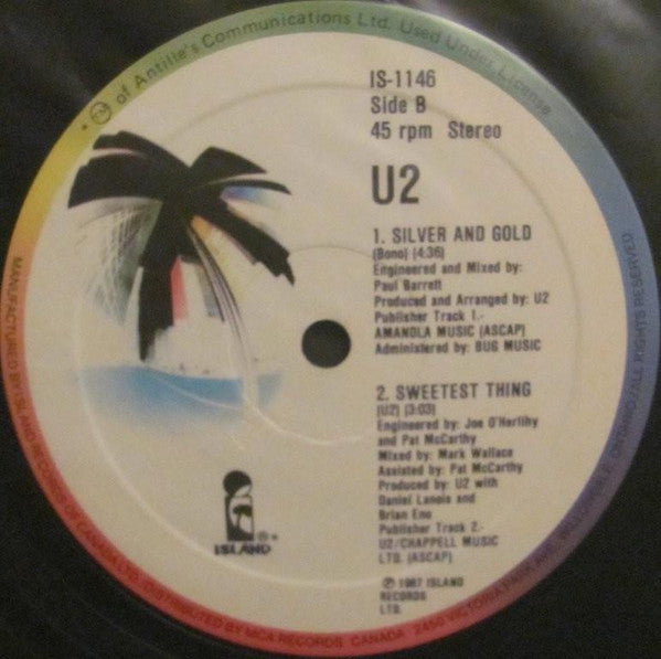 U2 : Where The Streets Have No Name (12")