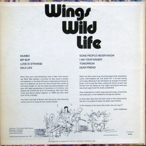 Wings (2) : Wild Life (LP, Album)