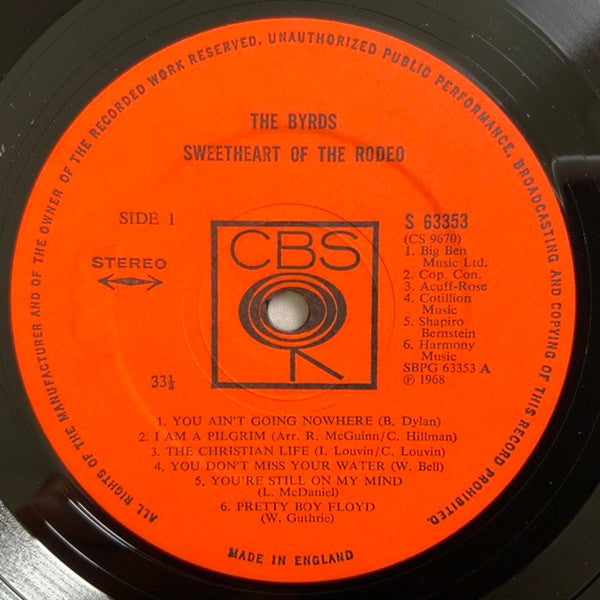 The Byrds : Sweetheart Of The Rodeo (LP, Album)