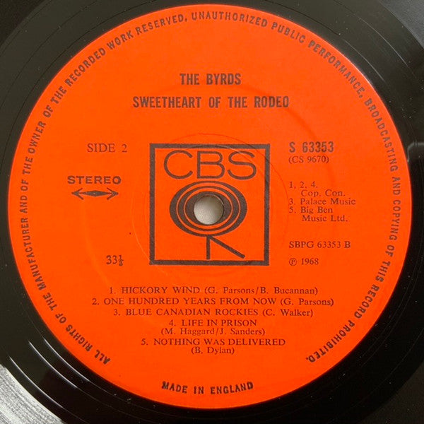The Byrds : Sweetheart Of The Rodeo (LP, Album)