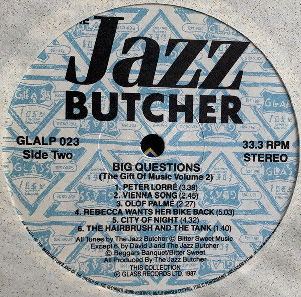 The Jazz Butcher : Big Questions (LP, Comp)