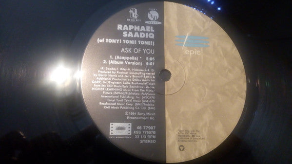 Raphael Saadiq : Ask Of You (Dallas Austin Remix) (12", Single)