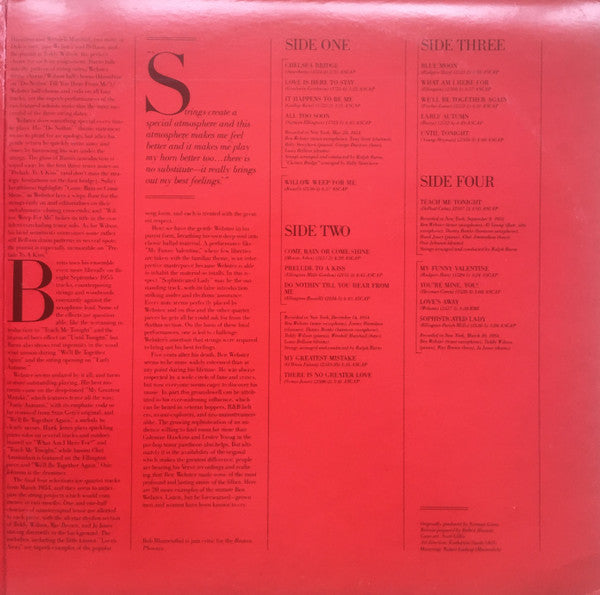 Ben Webster : Ballads (2xLP, Comp, RE, Gat)