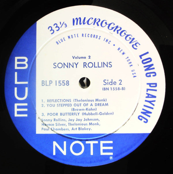Sonny Rollins : Volume 2 (LP, Album, Mono, RP)