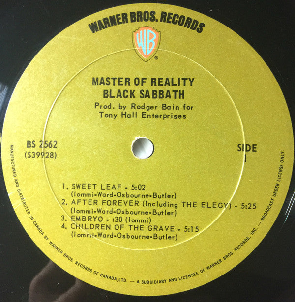 Black Sabbath : Master Of Reality (LP, Album)