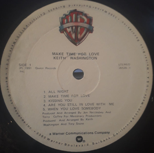 Keith Washington : Make Time For Love (LP, Album)