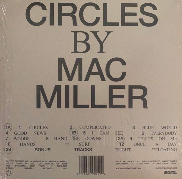 Mac Miller : Circles (2xLP, Album, Cle)