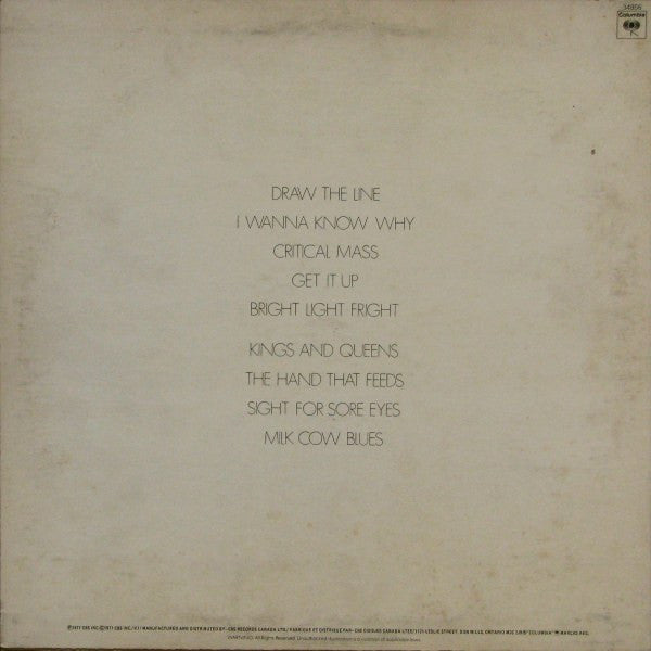 Aerosmith : Draw The Line (LP, Album)