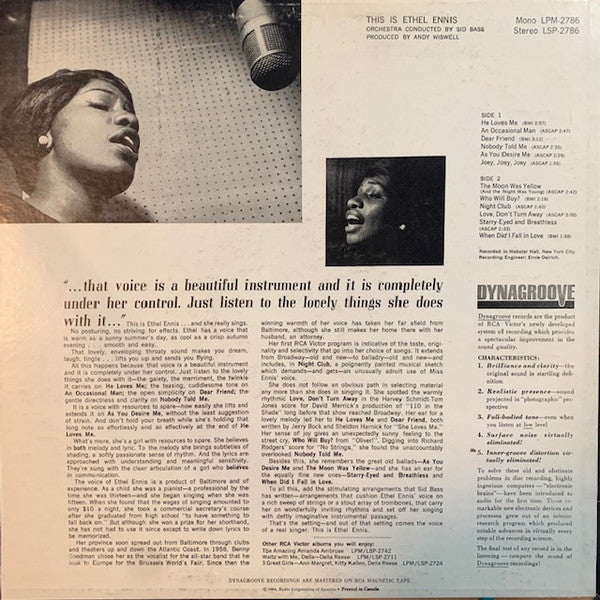 Ethel Ennis : This Is Ethel Ennis (LP, Album)