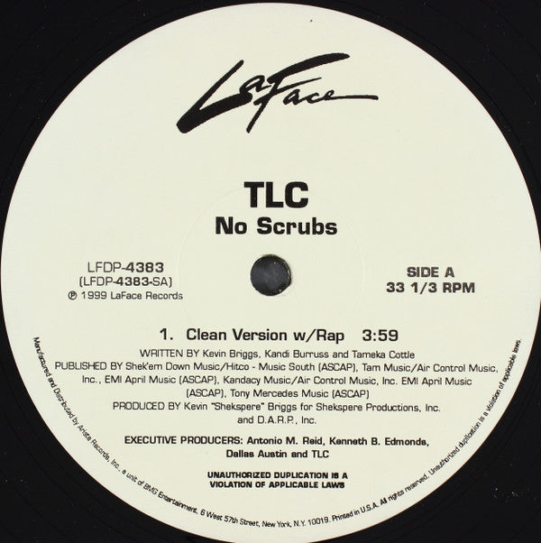 TLC : No Scrubs (12", Promo)