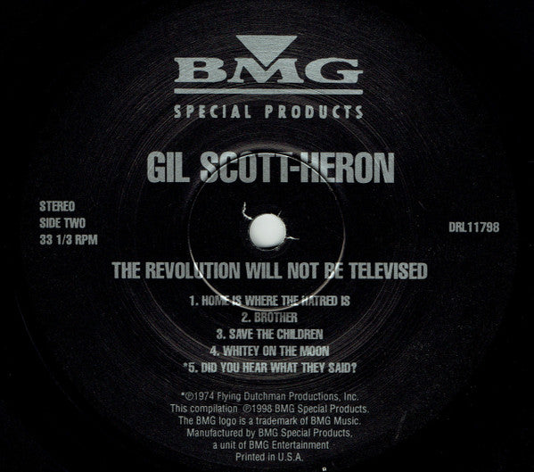 Gil Scott-Heron : The Revolution Will Not Be Televised (LP, Comp, RE, 180)