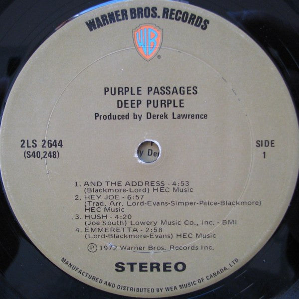 Deep Purple : Purple Passages (2xLP, Comp, Gat)