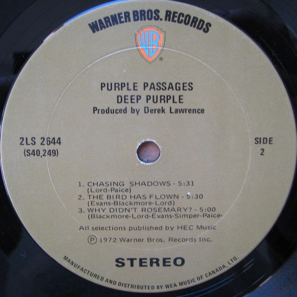 Deep Purple : Purple Passages (2xLP, Comp, Gat)
