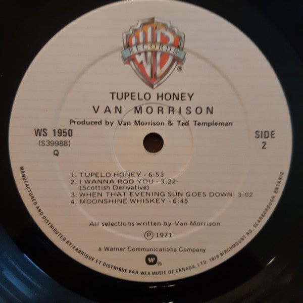 Van Morrison : Tupelo Honey (LP, Album, RE)