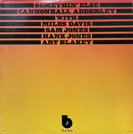 Cannonball Adderley With Miles Davis, Sam Jones, Hank Jones, Art Blakey : Somethin' Else (LP, Album, RE, Ter)