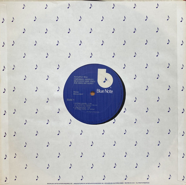 Cannonball Adderley With Miles Davis, Sam Jones, Hank Jones, Art Blakey : Somethin' Else (LP, Album, RE, Ter)