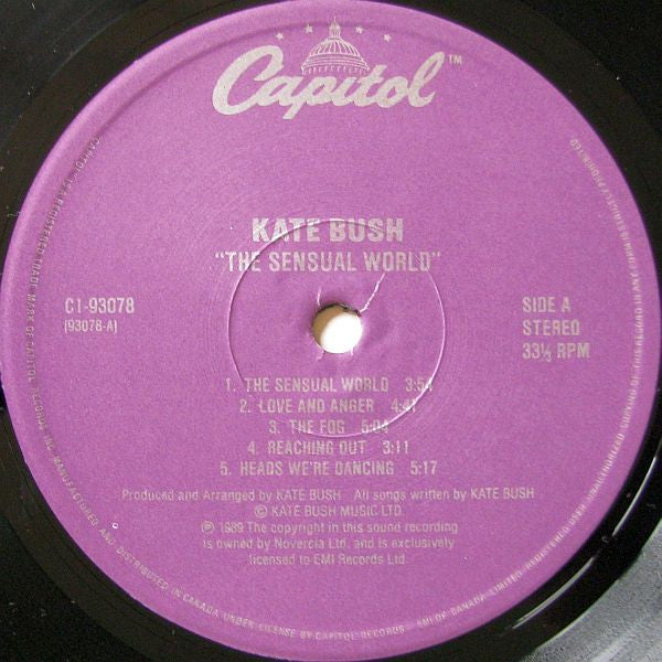 Kate Bush : The Sensual World (LP, Album)