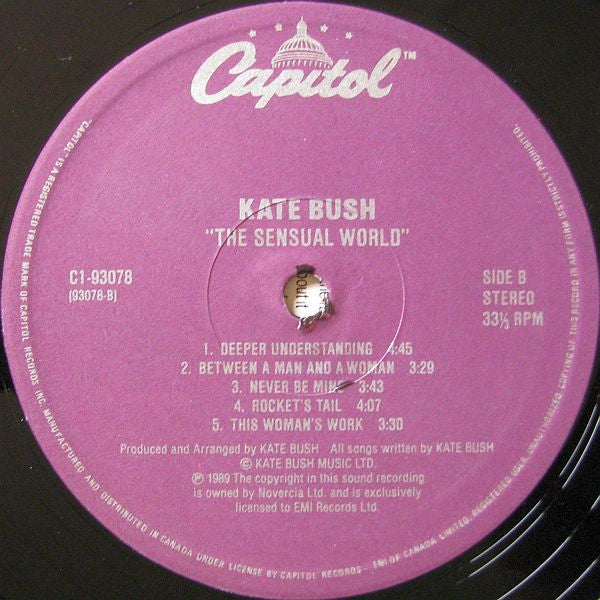 Kate Bush : The Sensual World (LP, Album)