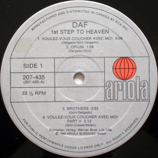 Deutsch Amerikanische Freundschaft : 1st Step To Heaven (LP, Album)