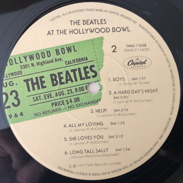 The Beatles : The Beatles At The Hollywood Bowl (LP, Album, TLC)