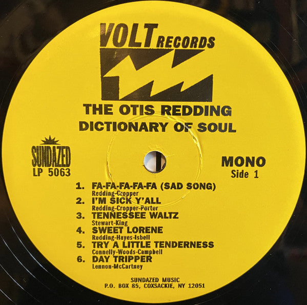 Otis Redding : The Otis Redding Dictionary Of Soul - Complete & Unbelievable (LP, Album, Mono, RE, 180)